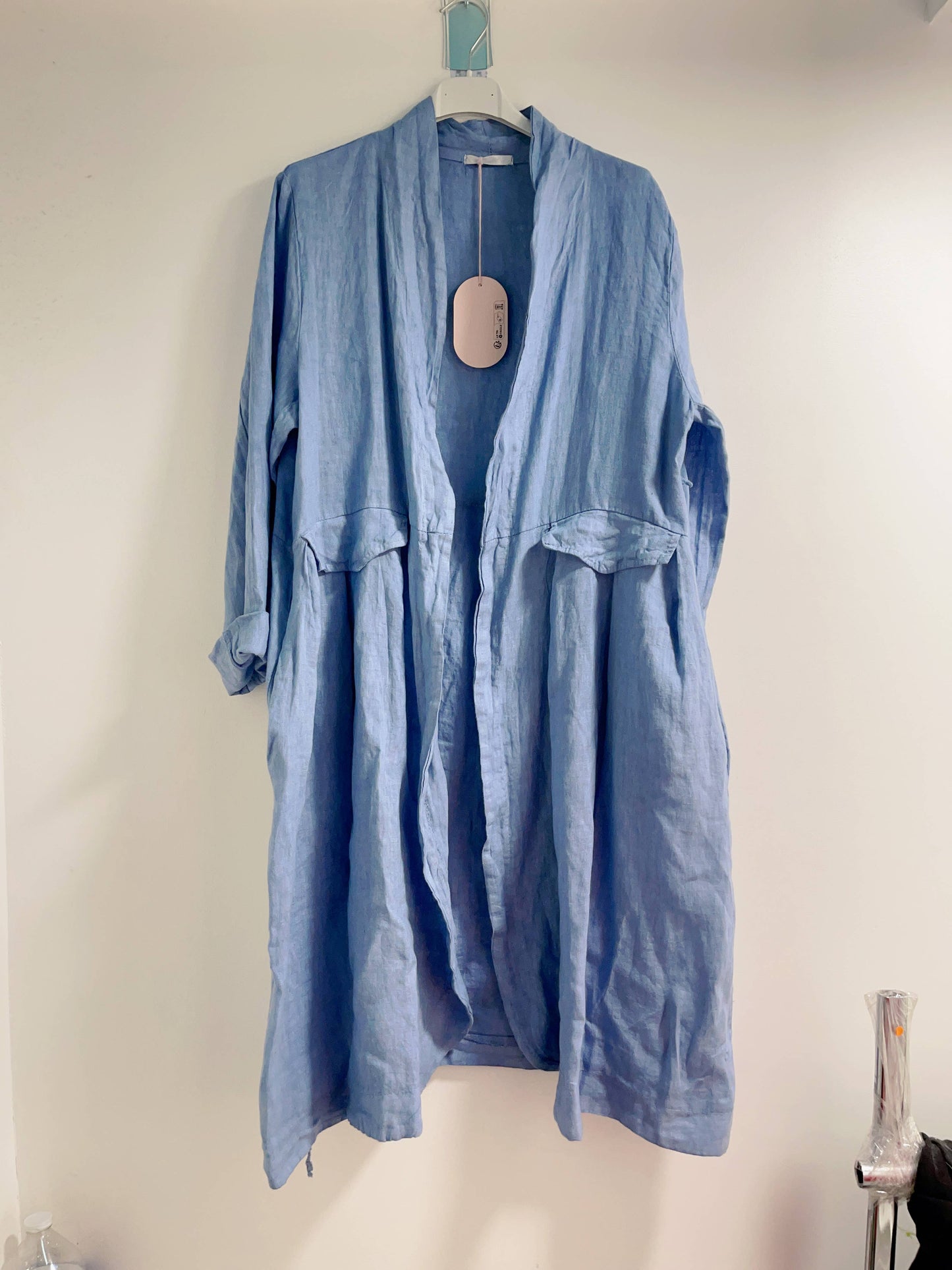 'Heidi' Long Linen Coat