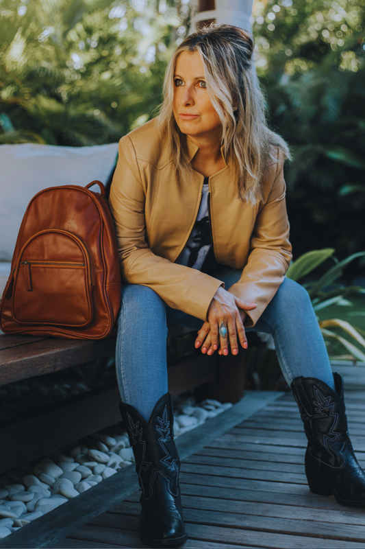 'Ava' Ladies Leather Back-Pack