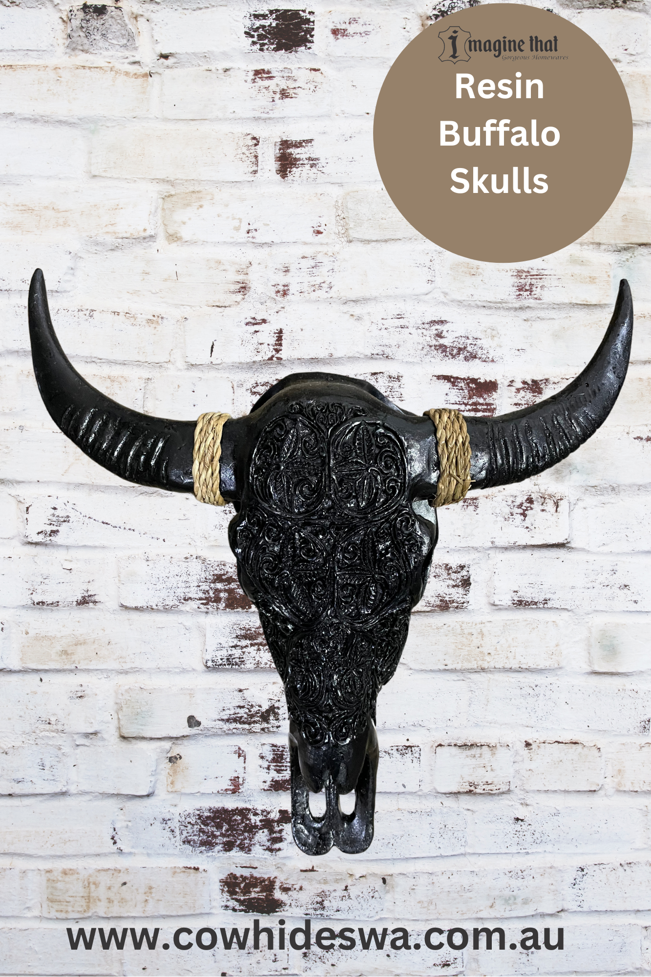 Resin Buffalo Skulls