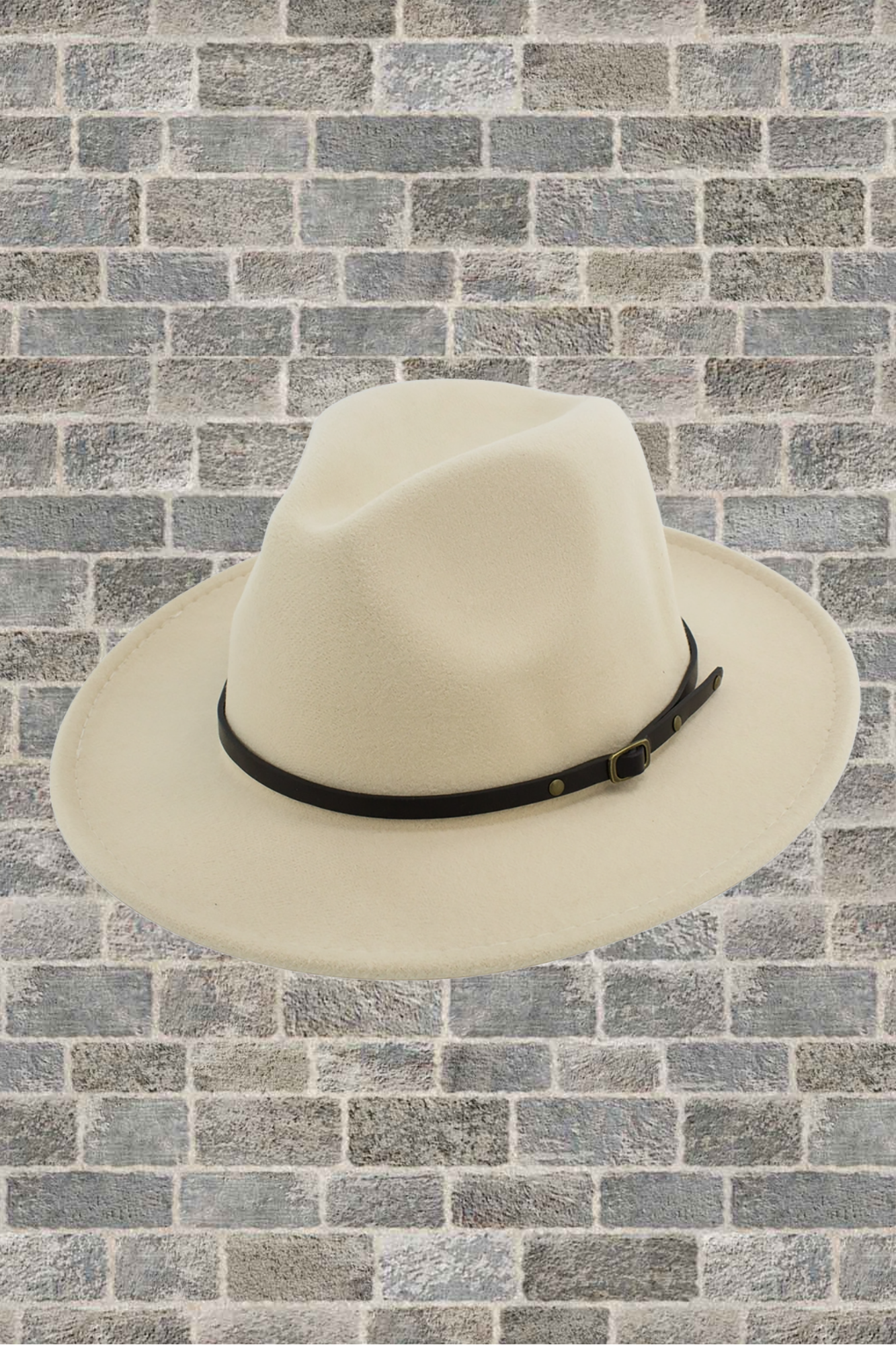 'Panama Fedora' Hat With Leather Belt