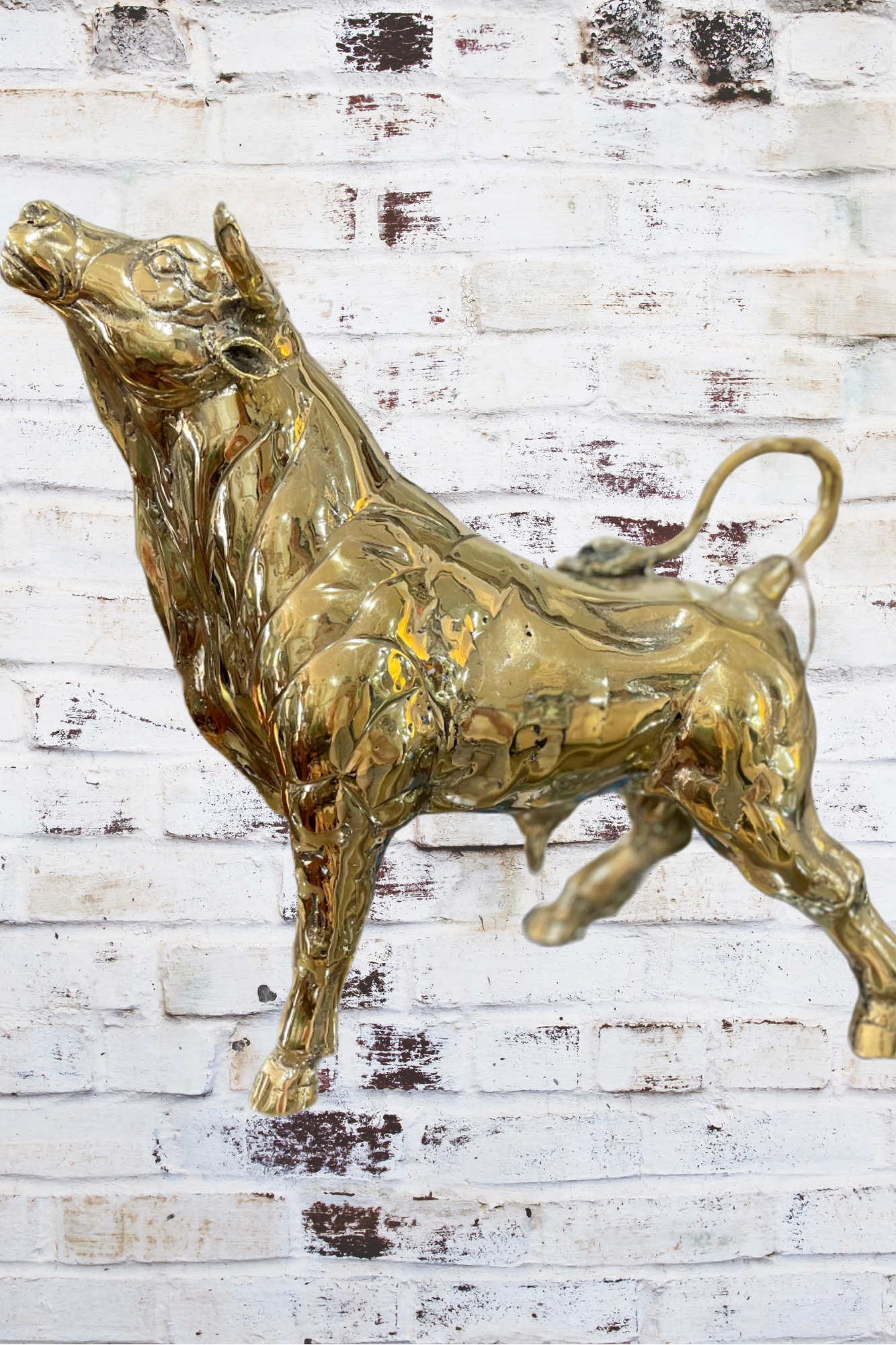 Brass Bull Statue