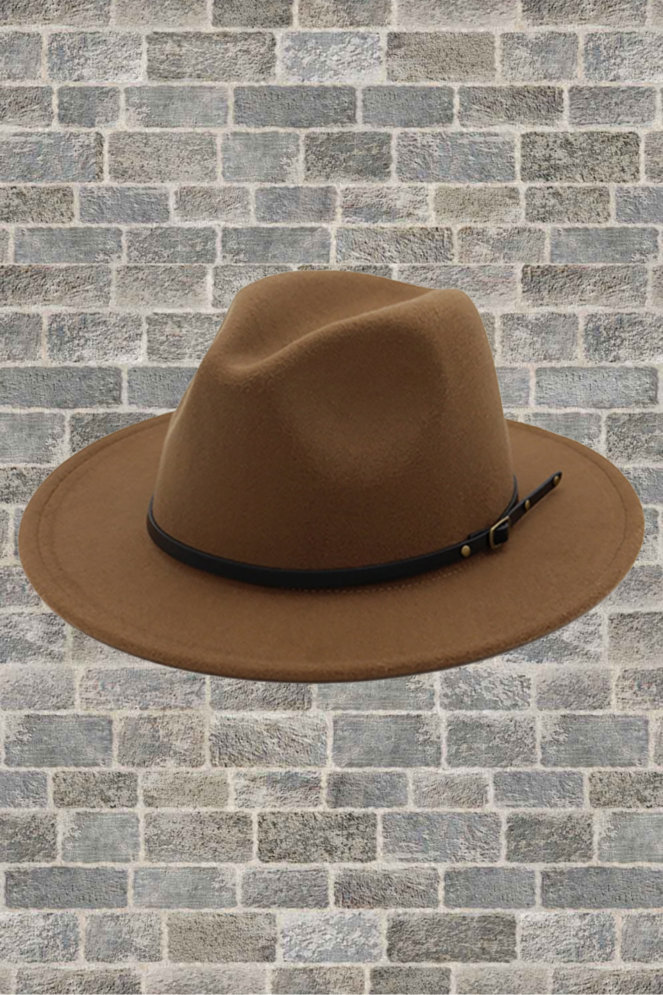 'Panama Fedora' Hat With Leather Belt