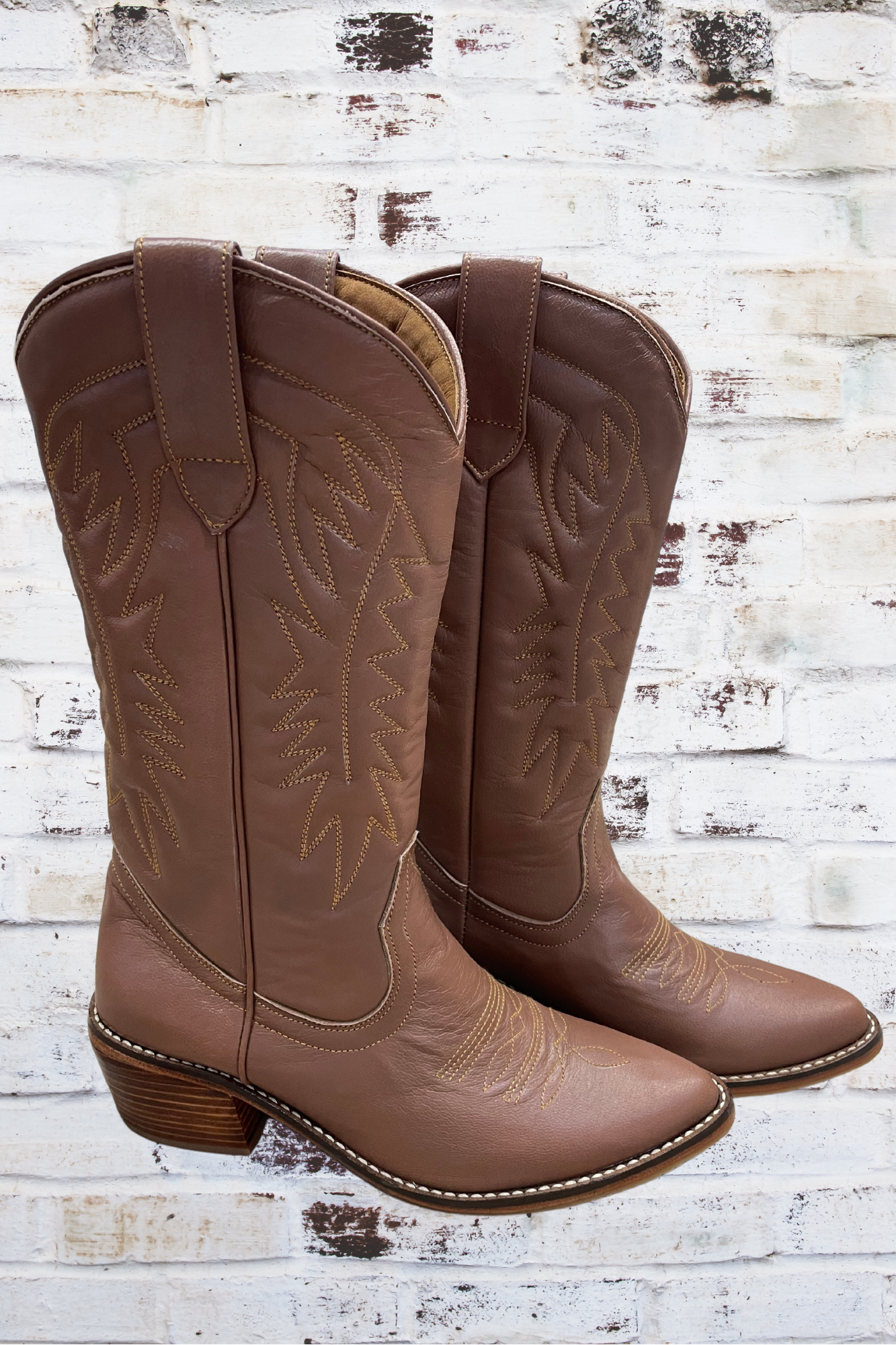 'Dallas' Cowgirl Leather Boots