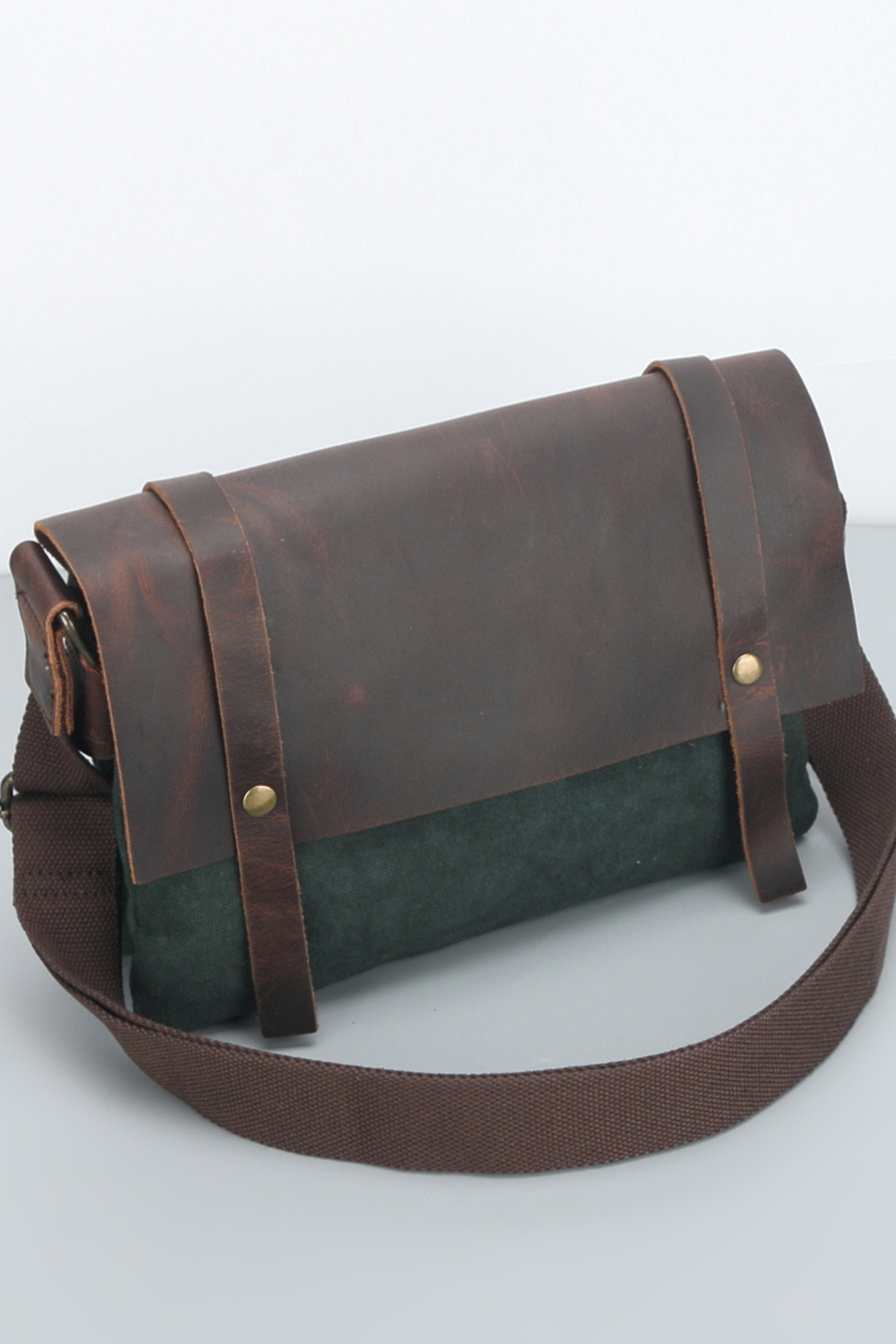 'Cambridge' Leather & Canvas Unisex Bag