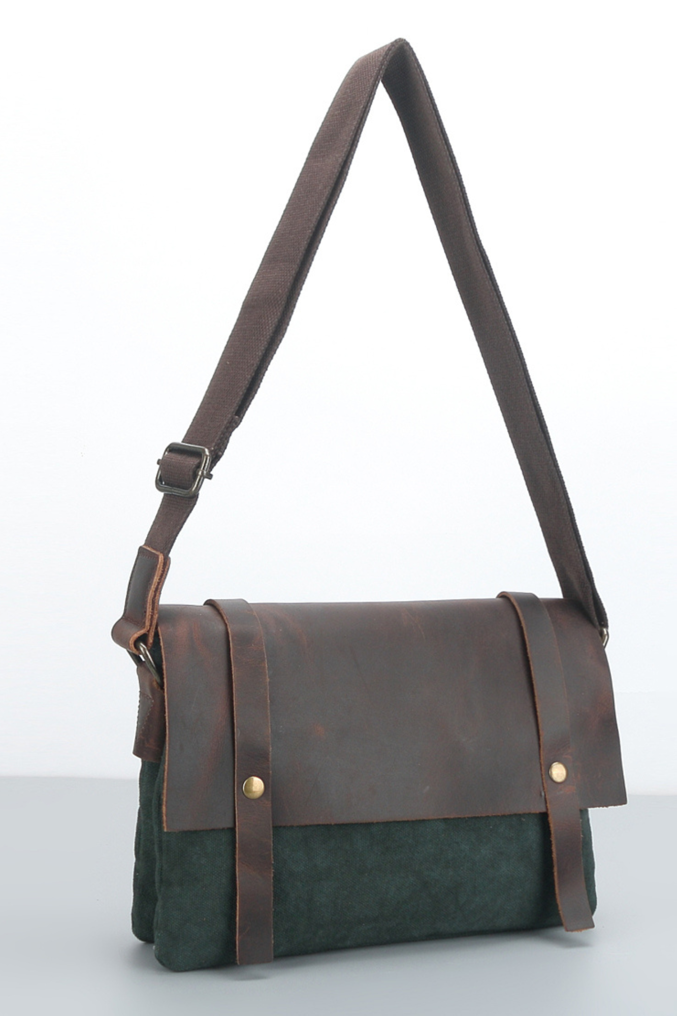 'Cambridge' Leather & Canvas Unisex Bag