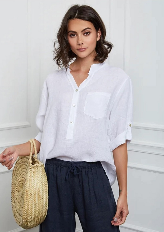 'Colby' Linen Blouse