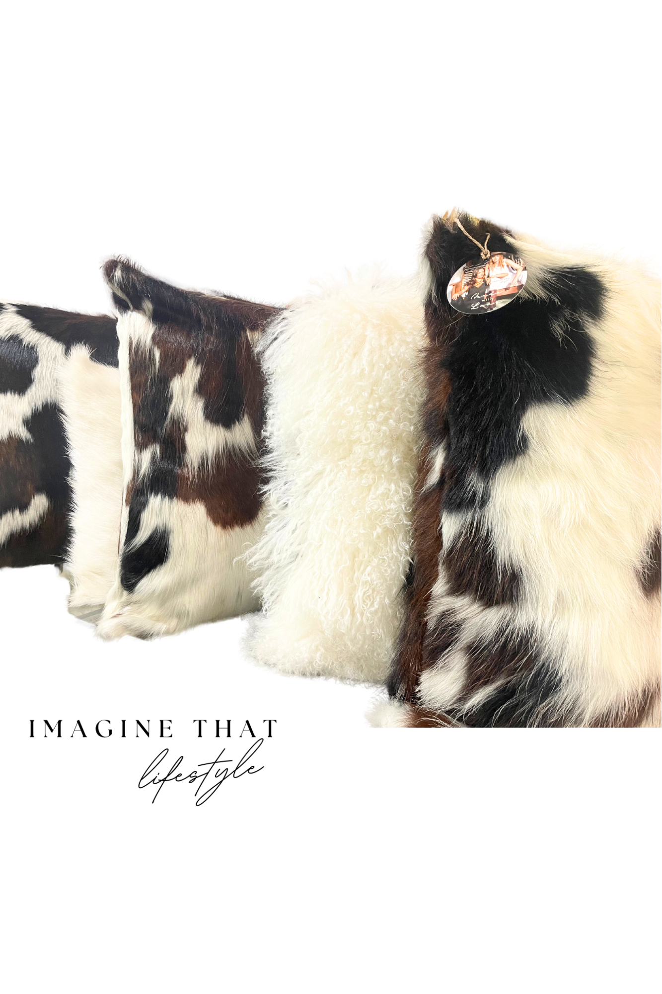 Cowhide Cushion - Natural 01