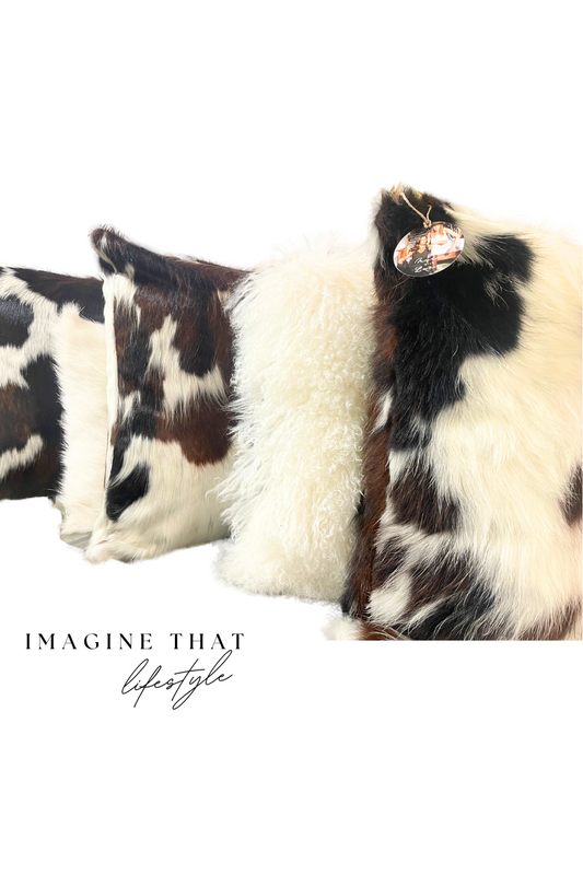 Cowhide Cushion - Natural 01