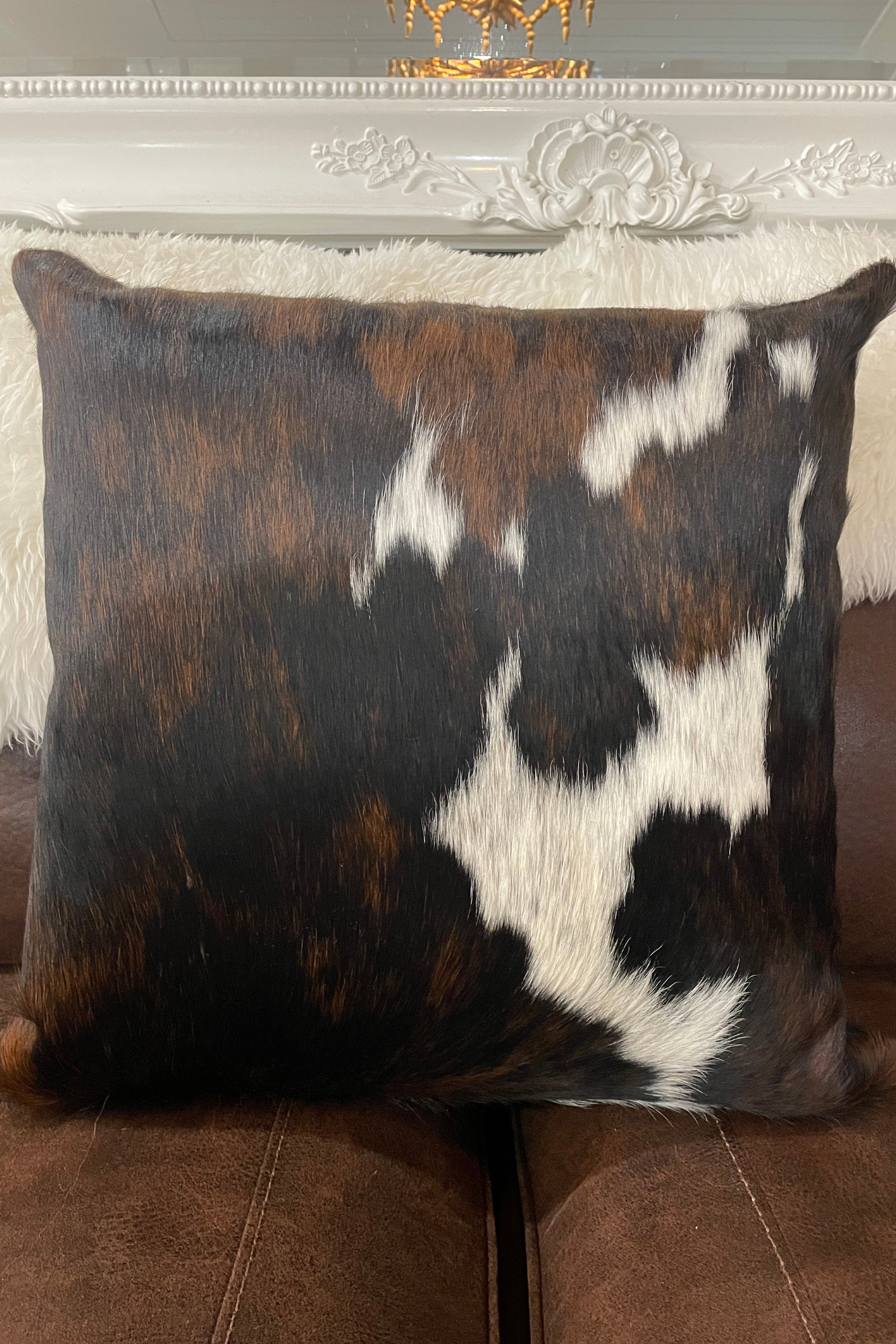 Cowhide Cushion Natural - 02