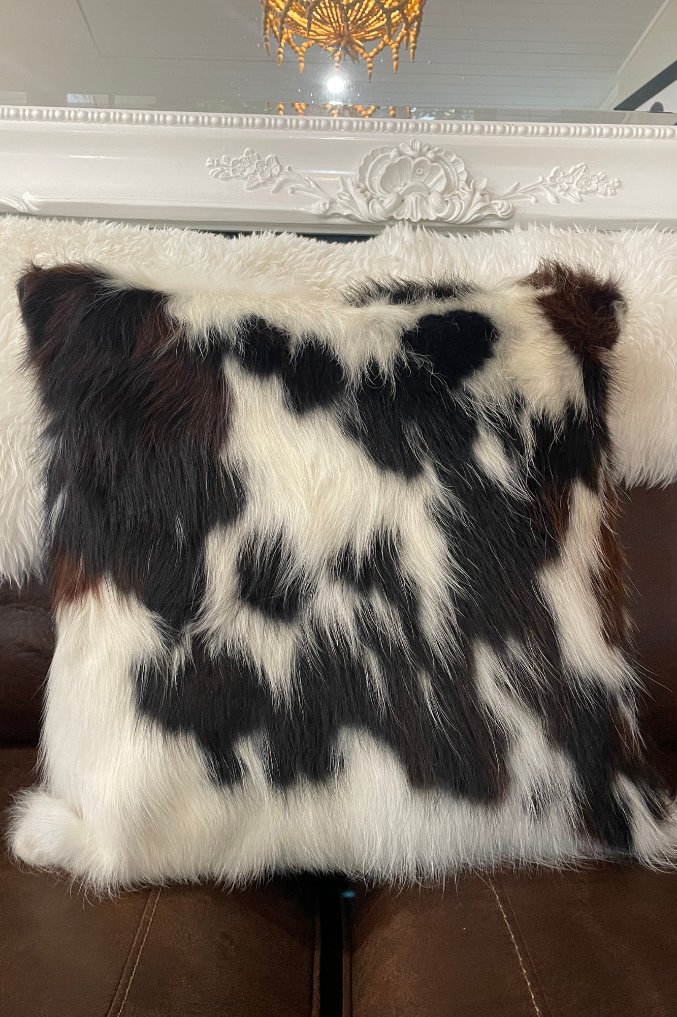 Cowhide Cushion - Natural 01