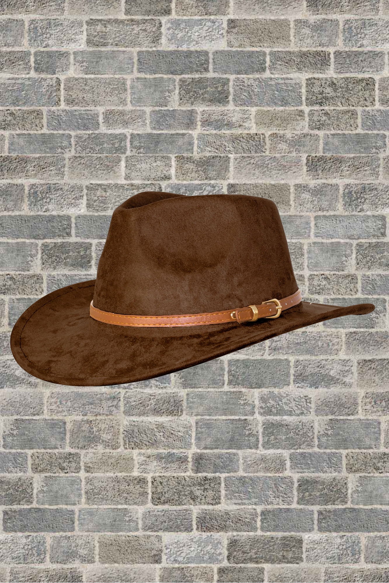 'Cowboy Fedora' Hat With Leather Belt