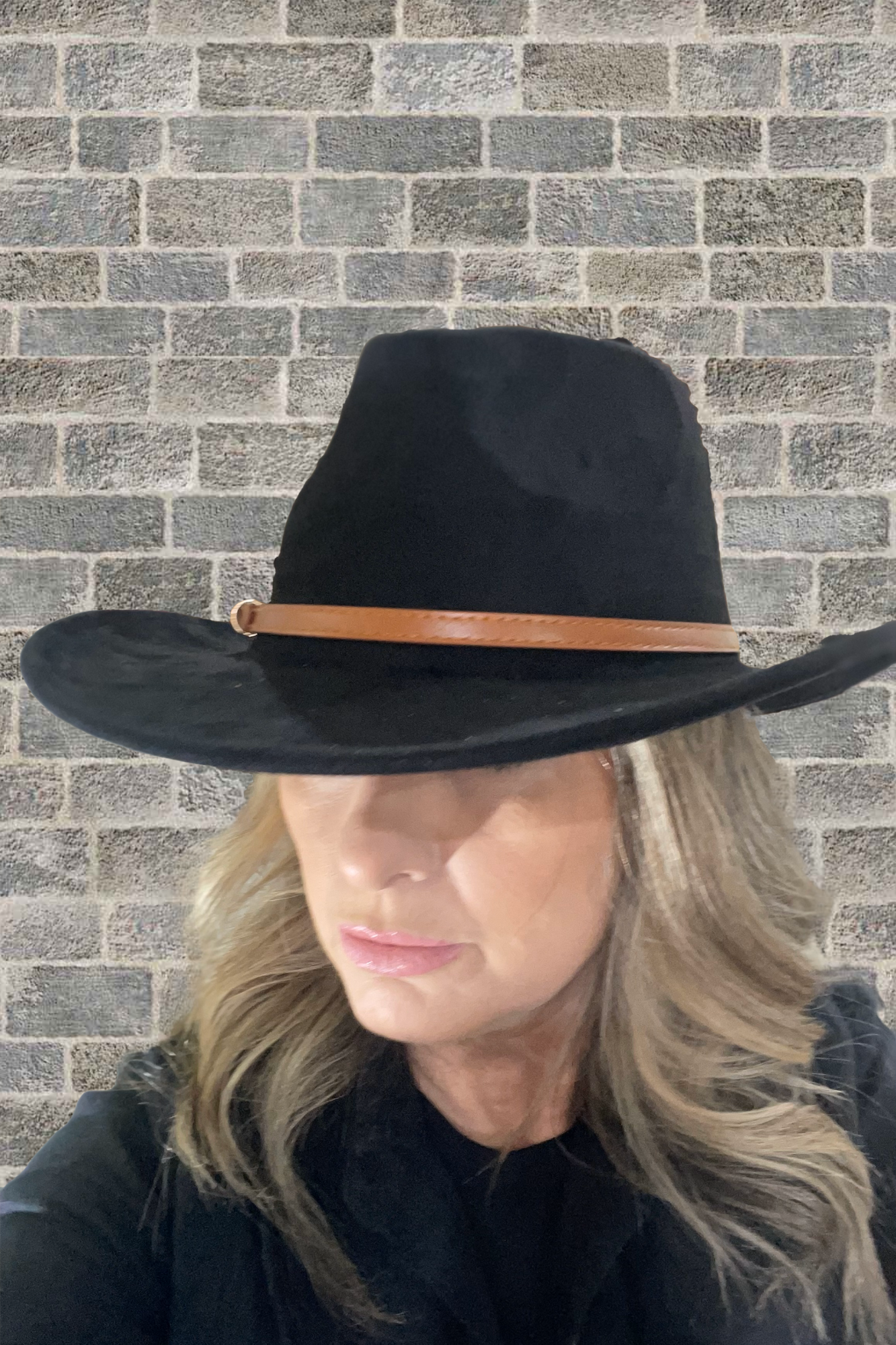 'Cowboy Fedora' Hat With Leather Belt