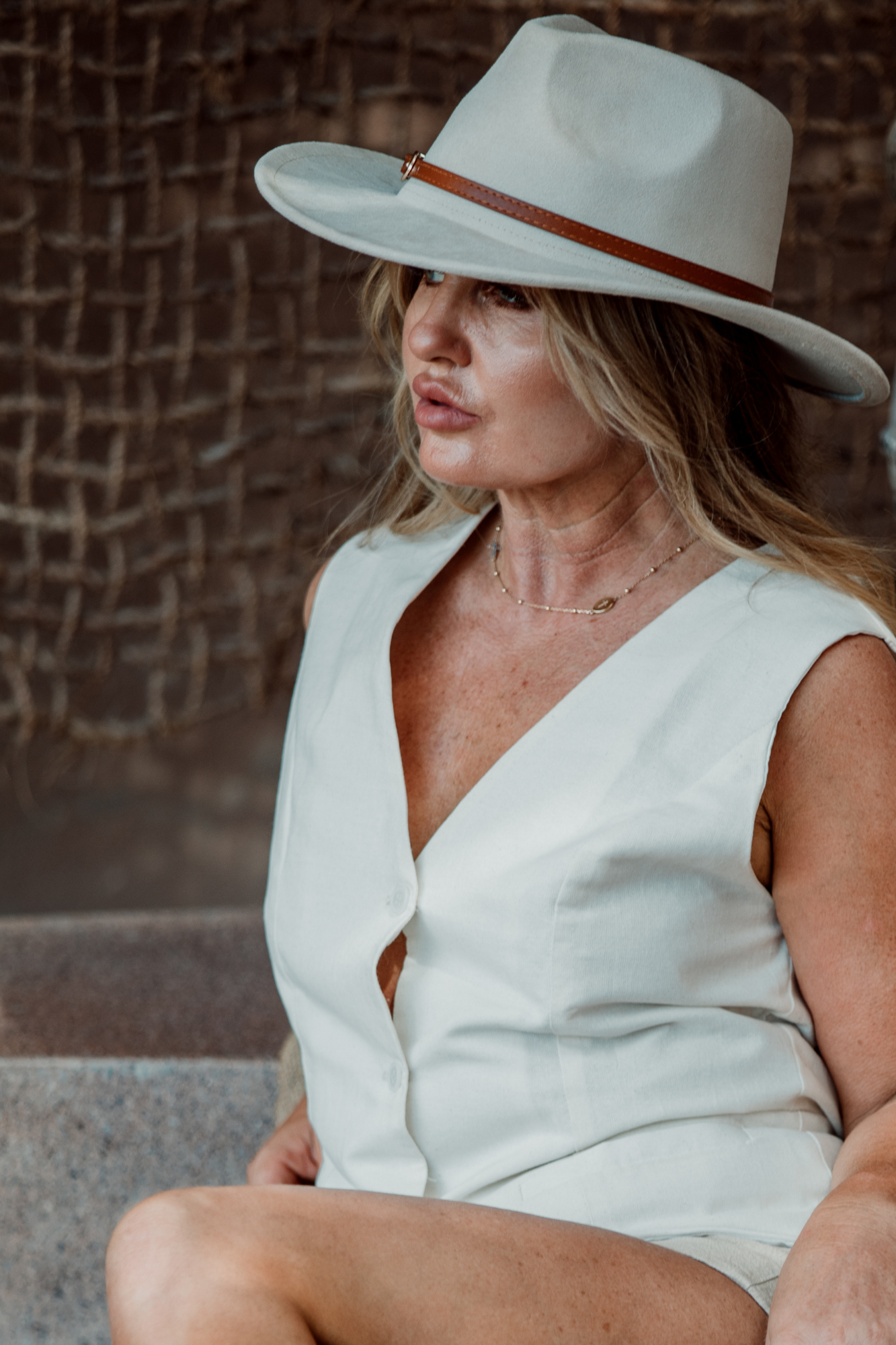 'Cowboy Fedora' Hat With Leather Belt