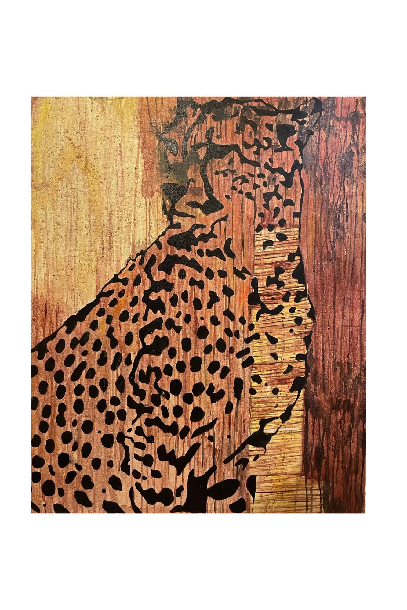 'Leopard Spirit' Acrylic On Canvas Painting