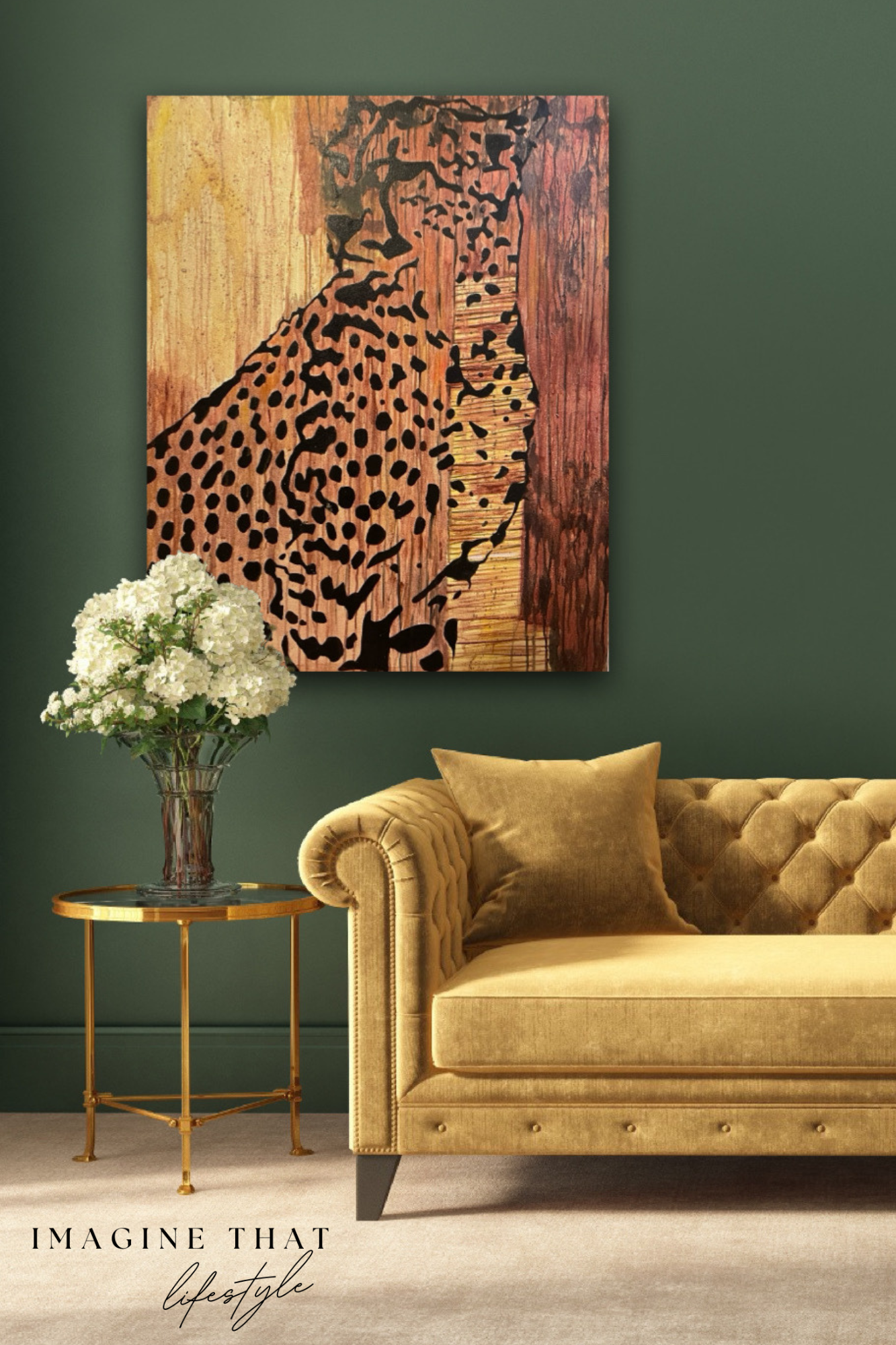 'Leopard Spirit' Acrylic On Canvas Painting