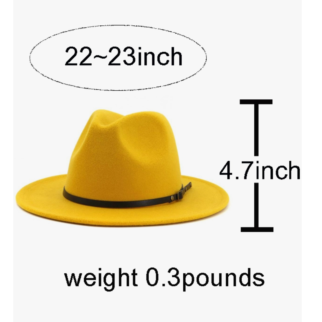 'Panama Fedora' Hat With Leather Belt