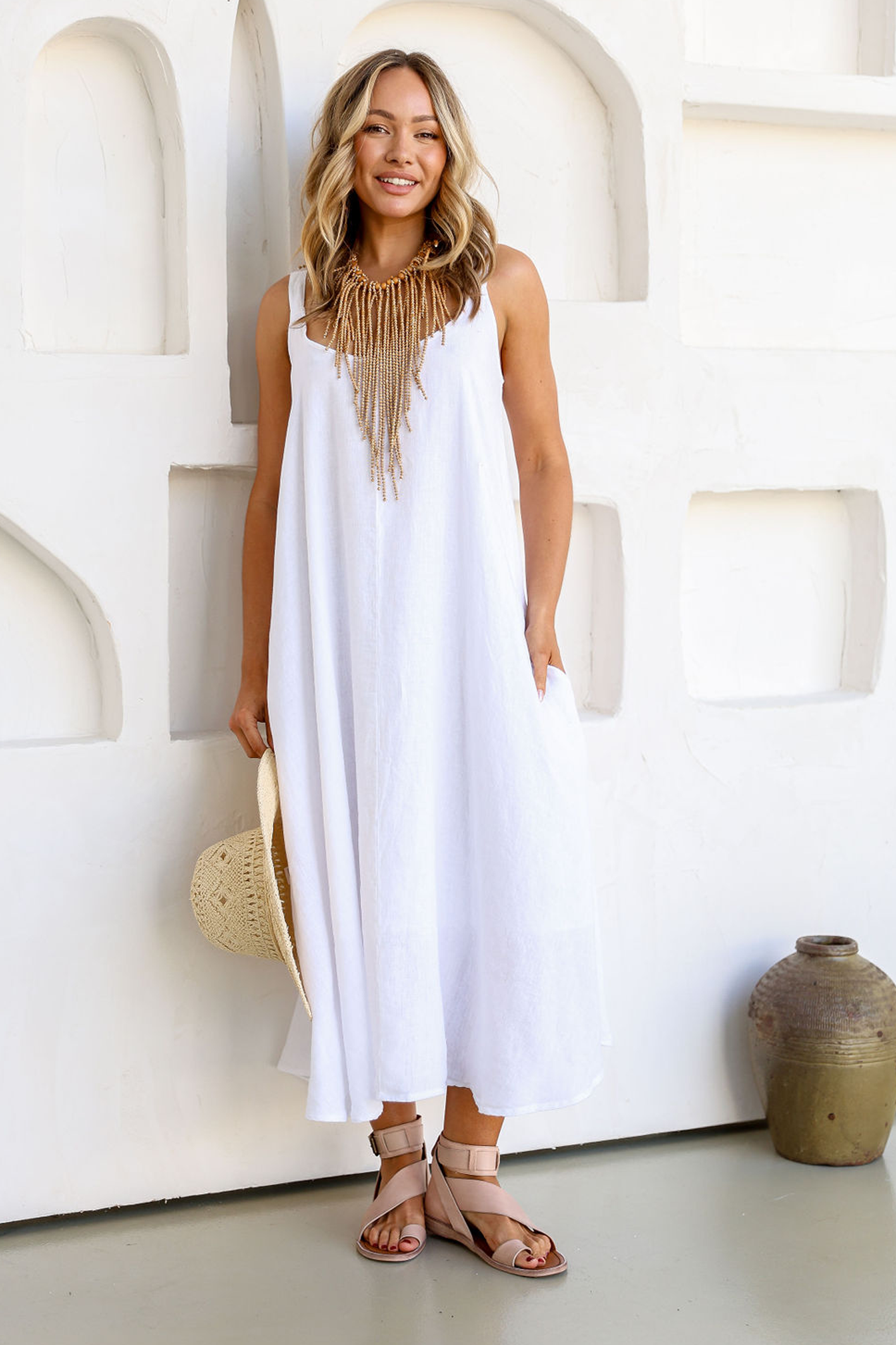 'Sole' Linen Dress