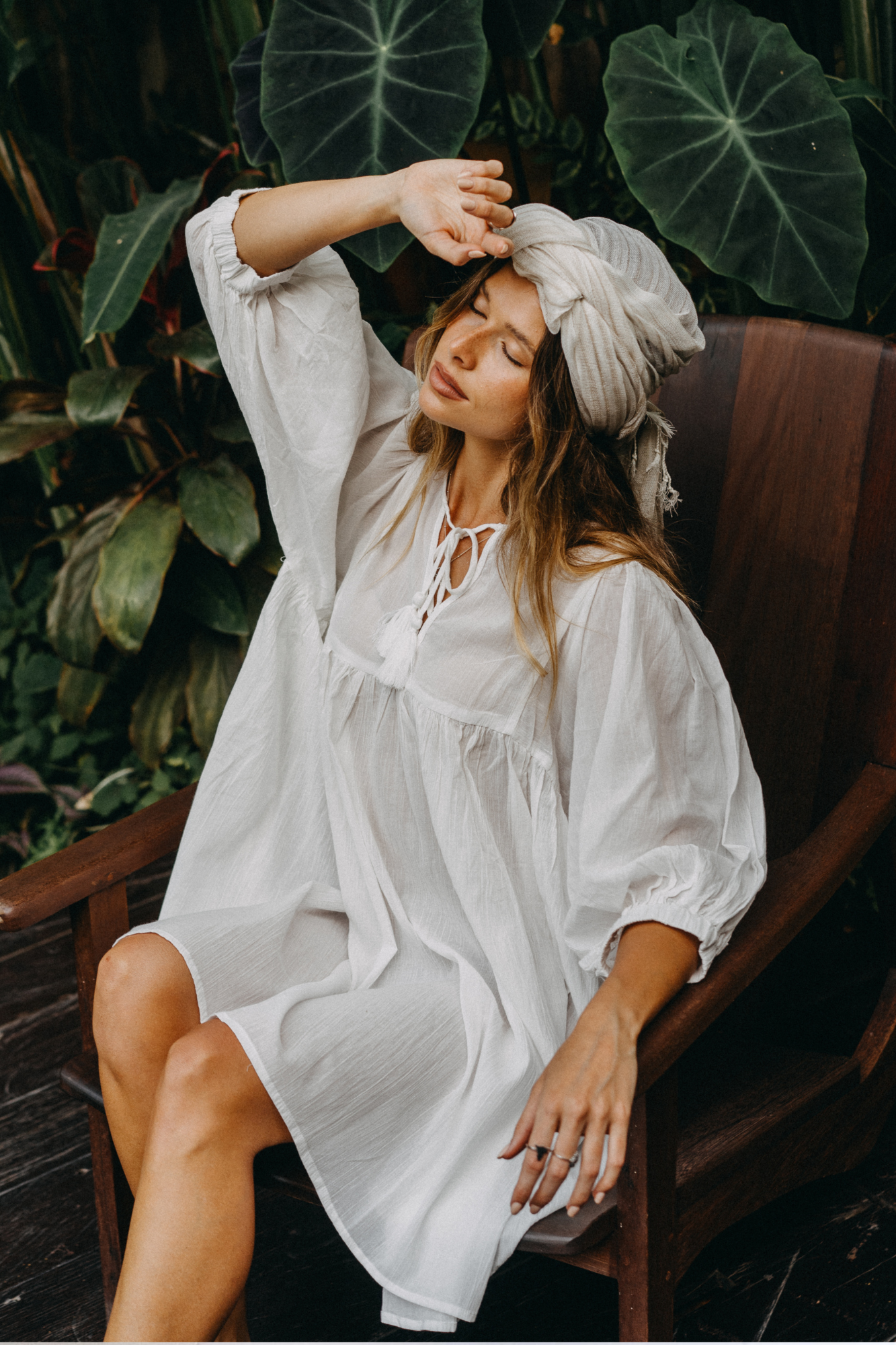 'Olivia' Whimsical Boho Dress - Warm White