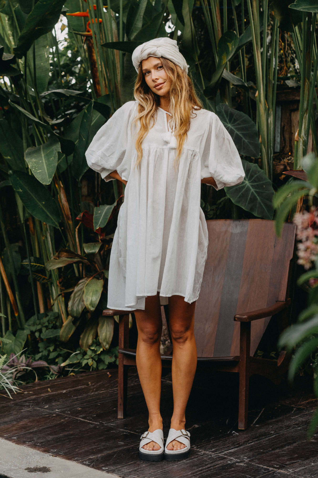 'Olivia' Whimsical Boho Dress - Warm White