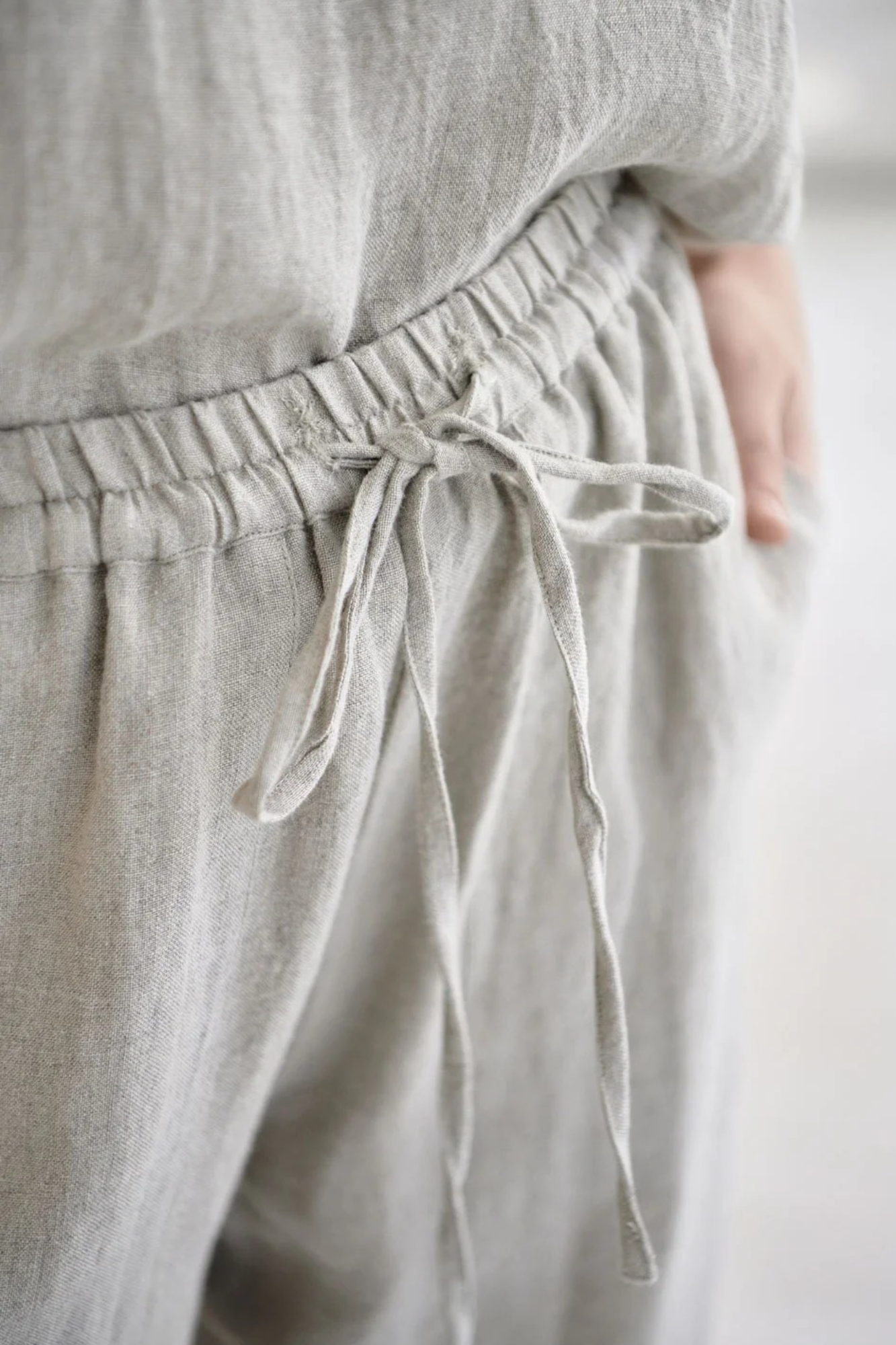 'Willow' Wide Leg Linen Pant - Natural