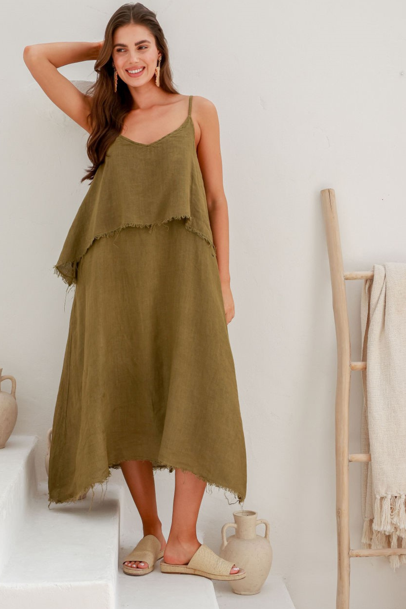 'Gabriella' Linen Dress