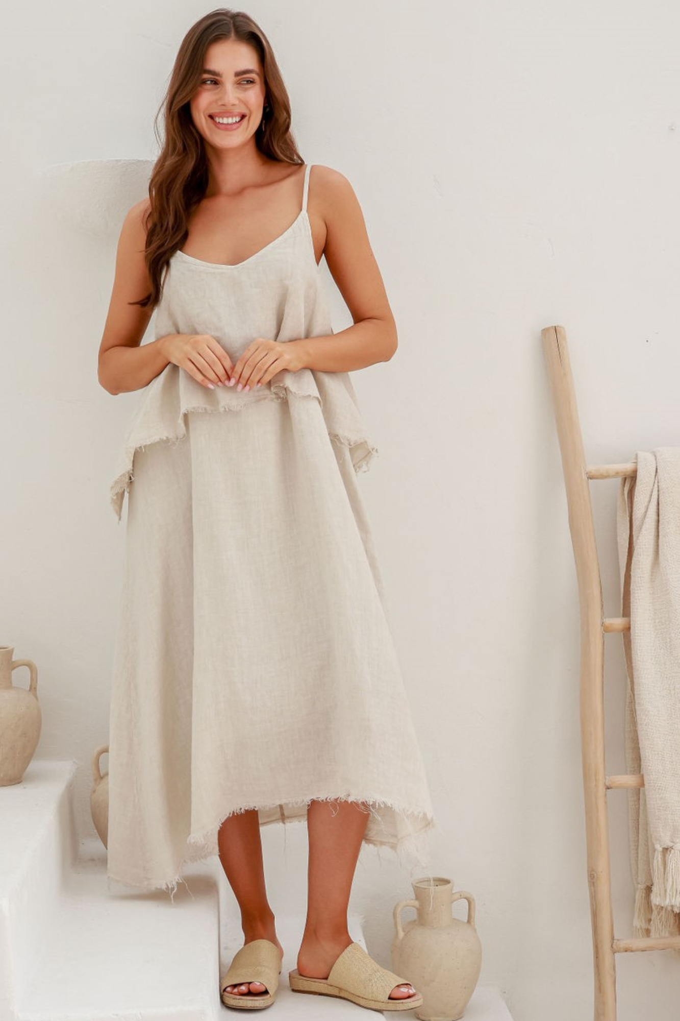 'Gabriella' Linen Dress