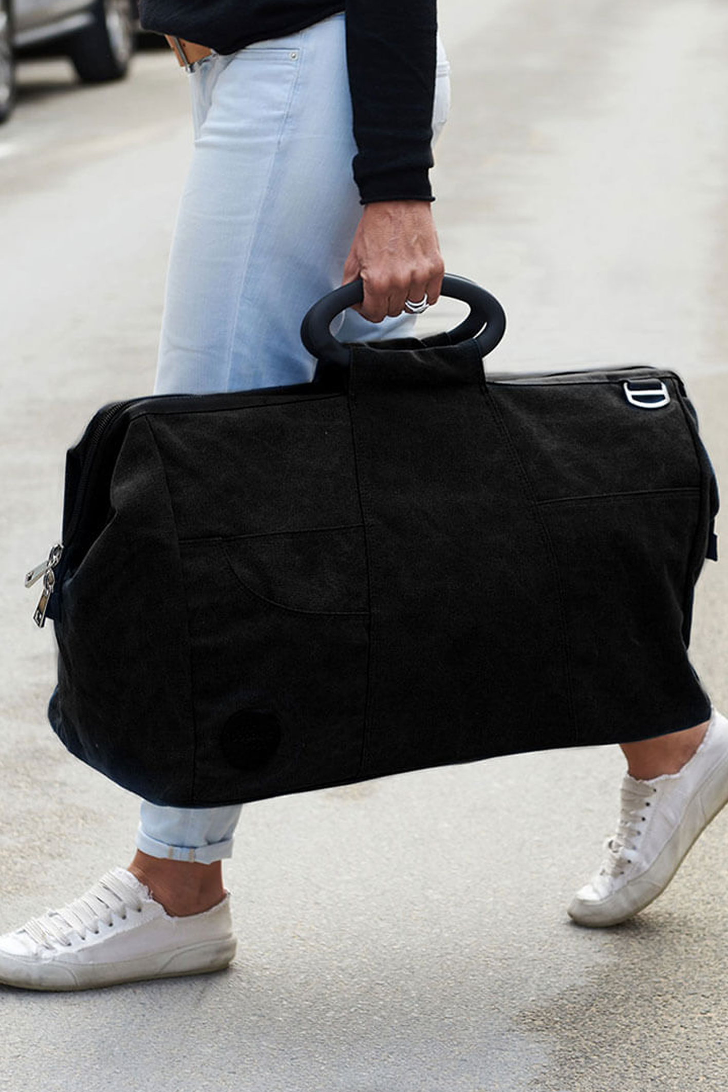 'Black' Canvas Cabin Bag