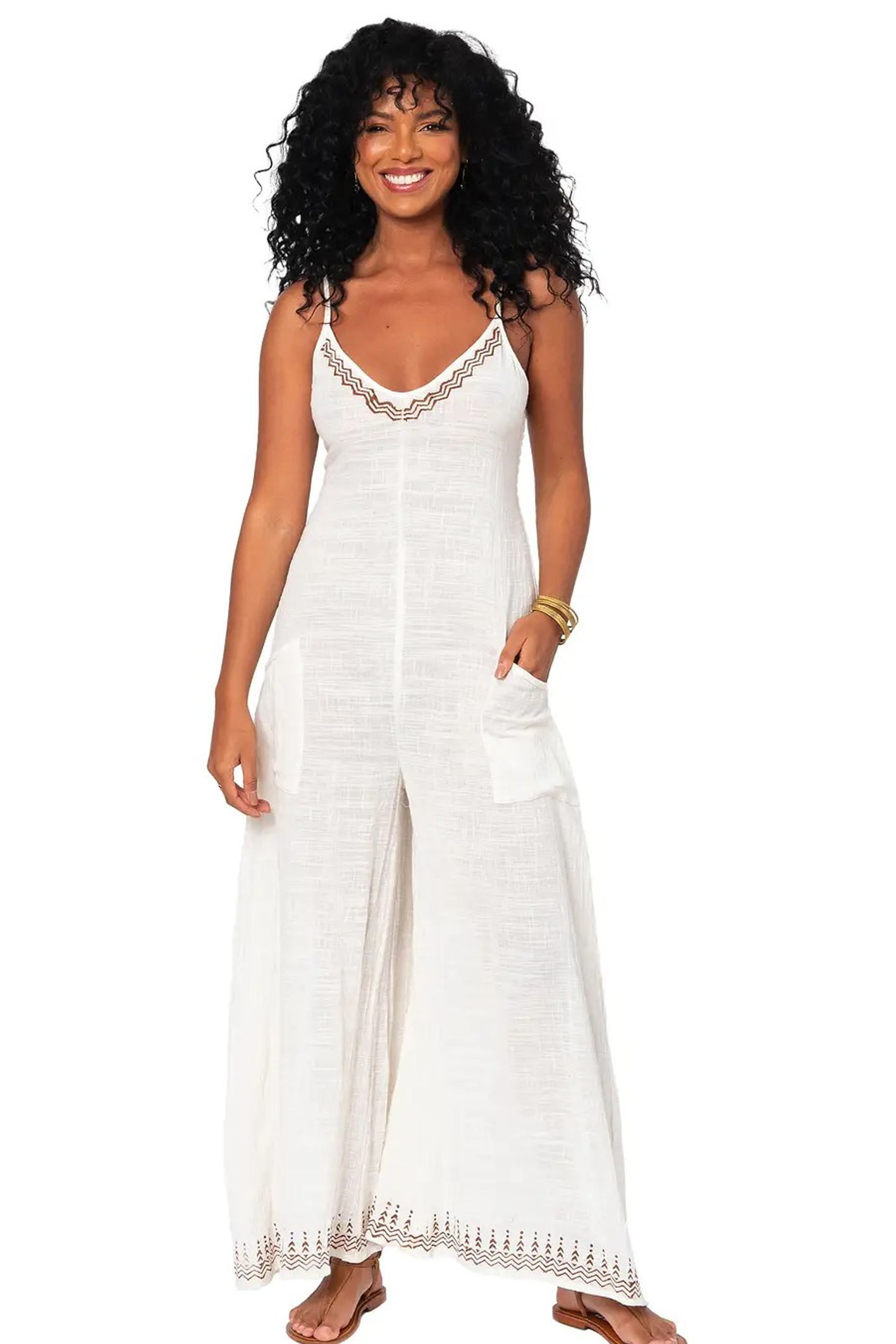 'Kimberly' V-Neck Jumpsuit