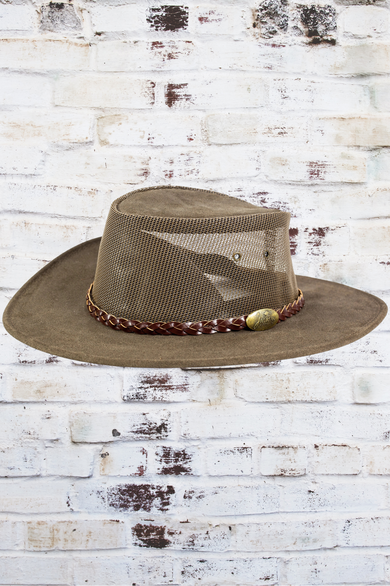 'Summer Breeze' Mesh & Suede Leather Hat