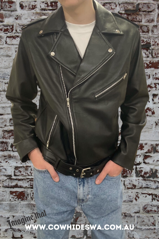'Brando' Gents Biker Leather Jacket