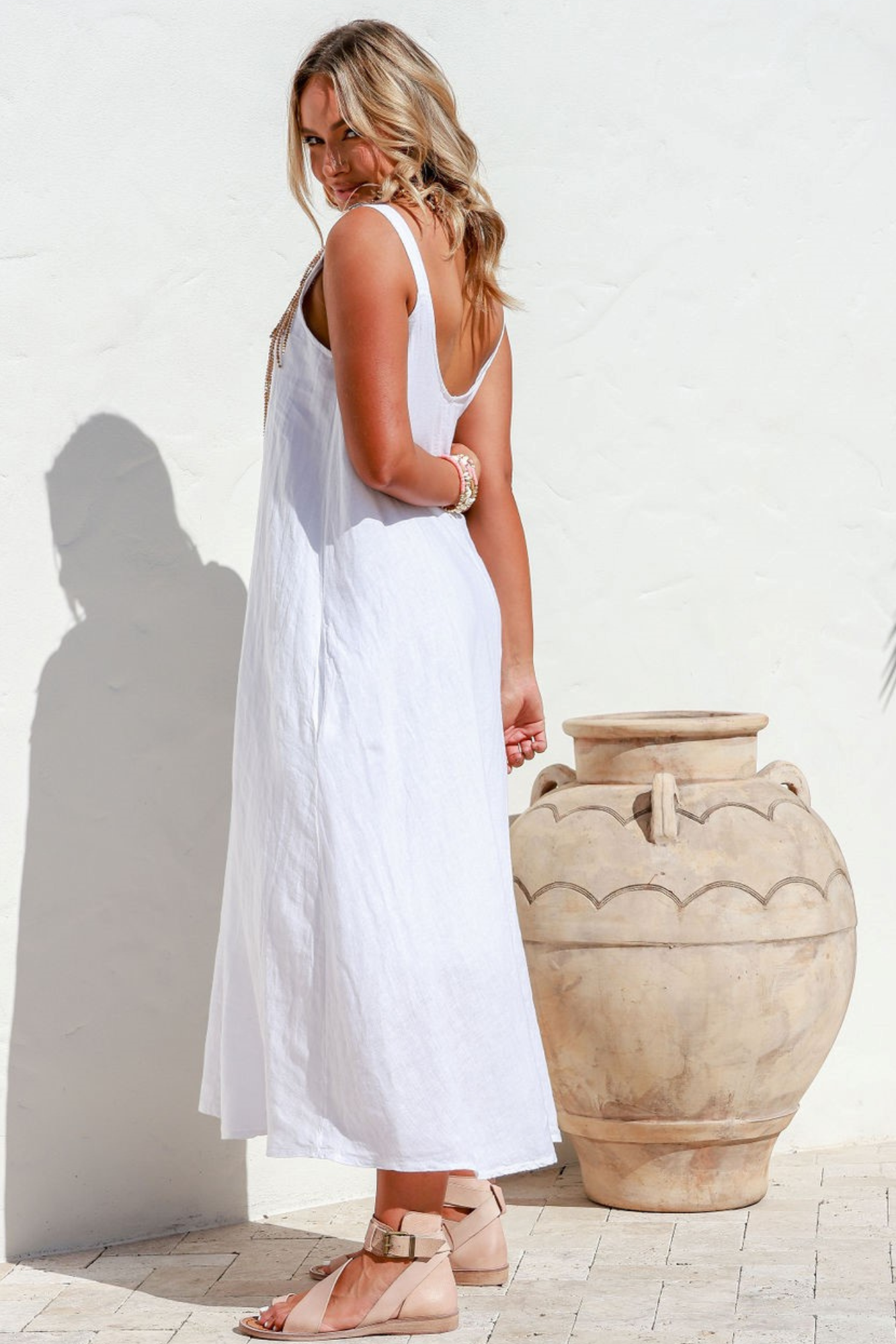 'Sole' Linen Dress