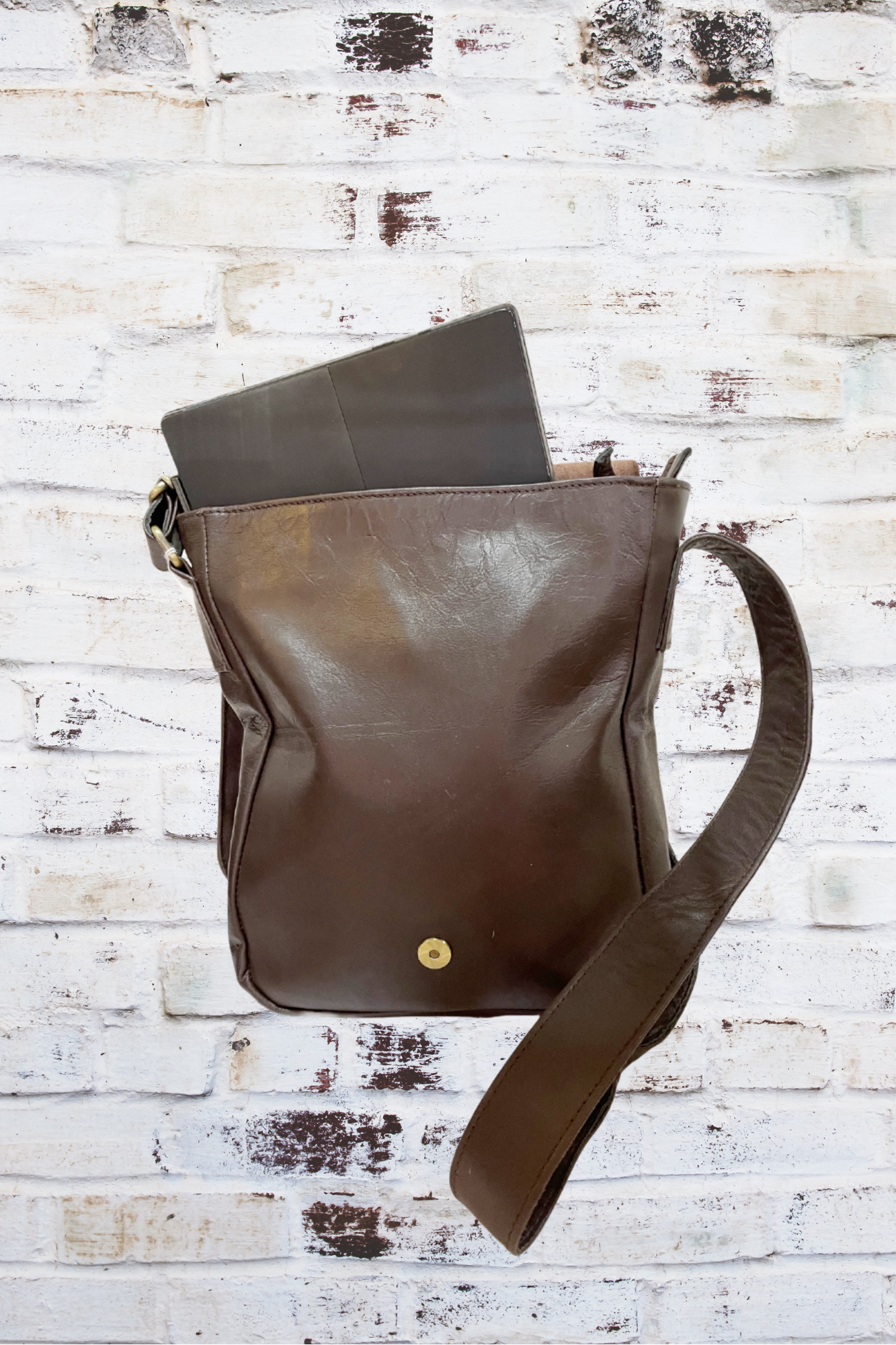 'Apollo' Leather Laptop Satchel